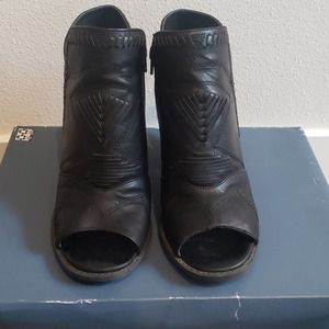 David Aaron Peep Toe Ankle Booties